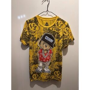 Launder Baileys Hustle  Bear T Shirt Size Small Pit to Pit 16" Length 25"